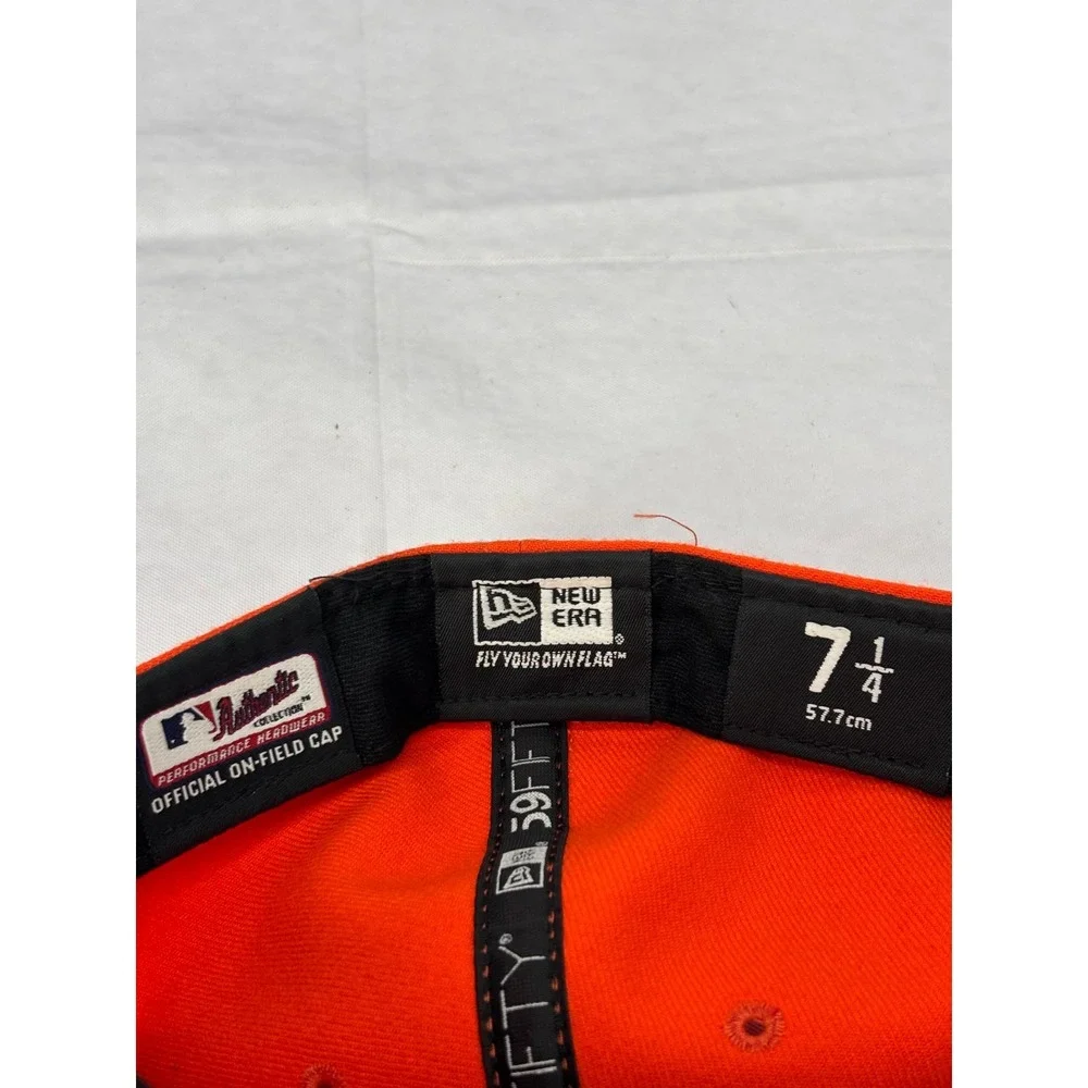 Miami Marlins New Era  59FIFTY Fitted Baseball Hat Mens Orange 7 1/4 NWOT
